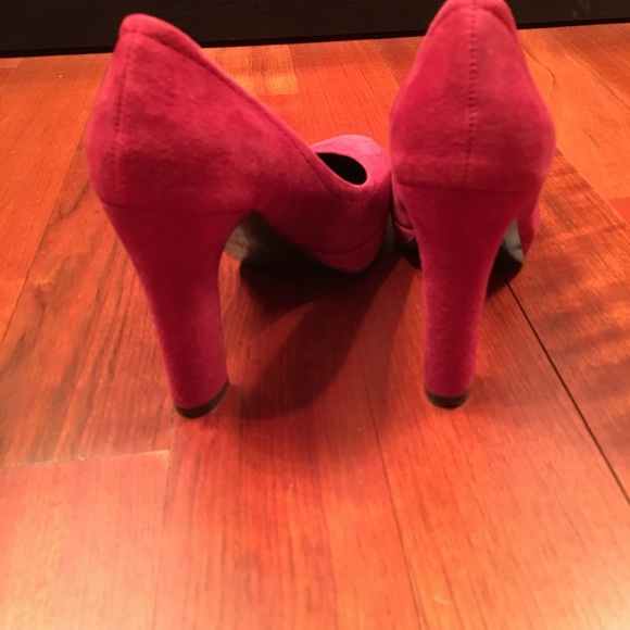 JCrew Coddington Suede platform pumps in dusky red - Picture 8 of 9